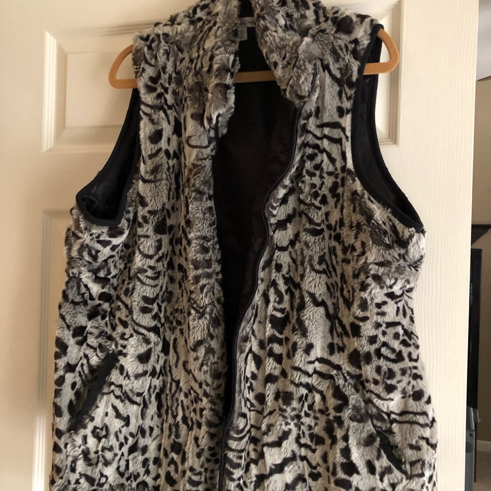 Faux fur vest by Coldwater Creek